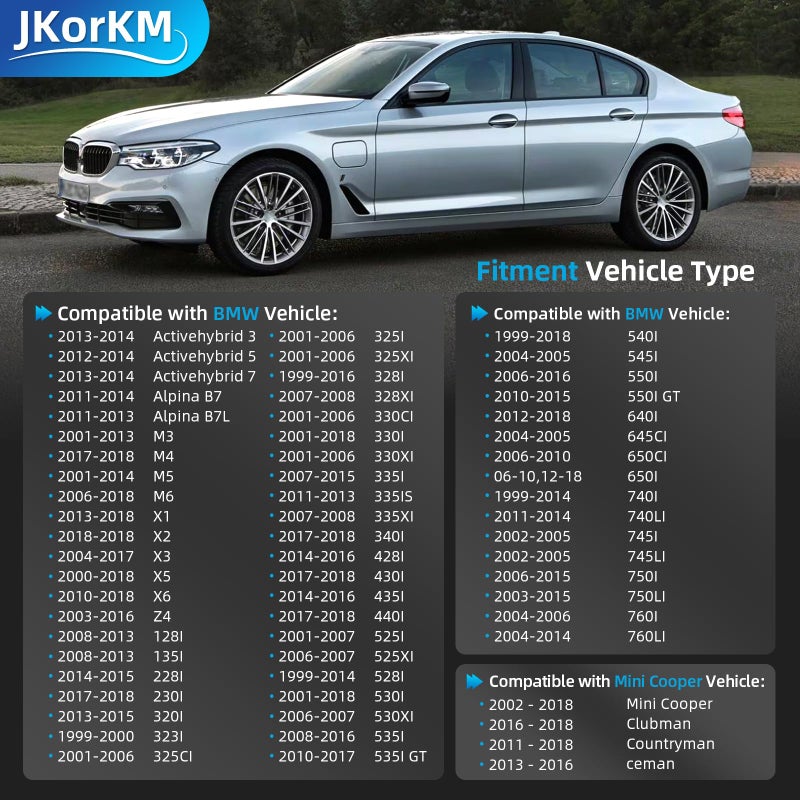 JkorkM غطاء خزان الوقود JkorkM متوافق مع 2002-2018 Mini Cooper BMW E39 E46 E60 E90 E92-128i 320i 325i 328i 328xi 330i 330xi X1 X3 X5 Z4 M3 المزيد # OE 16117222391 10844 - Image 2